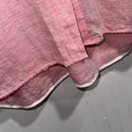 Lafayette 148 shirt linen tencel blend small long sleeve button down blouse Pink Photo 4