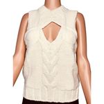 For Love & Lemons womens Keke Cable Knit Tank size 1X New Cream Photo 1