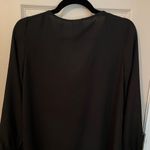 Moon Collection Sheer  Black Button-up Blouse Photo 2