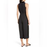 Kate Spade Black Velvet Trim Bow Tie Neckline Wide Crop Pants Jumpsuit 0 Photo 2