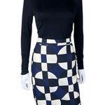 J.Crew Wool & Silk Geo Print No. 2 Pencil Skirt Photo 0