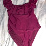 Cabana Del Sol  burgundy one piece swimsuit Photo 0