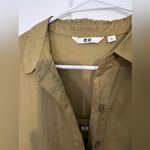 Uniqlo  Cotton Tiered 3/4-Sleeve Mini Dress khaki green Photo 5