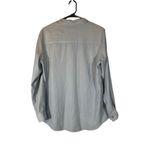 Liz Claiborne Crazy Horse Blue Long Sleeve Blue Button Down Shirt Women Sz L Photo 1