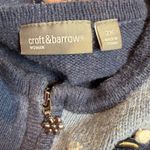 Croft & Barrow ‎ Christmas Zip Up Sweater Cardigan Snowman Blue Plus Size 2X Photo 4