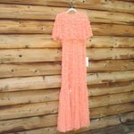 Mac Duggal 93653 Orange Embellished Illusion Cape Sleeve Trumpet Gown Dress Photo 5