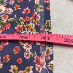 Time and Tru XXL Blue Pink Floral Tiered V Neck Babydoll Dress Long Sleeve Fall Photo 9