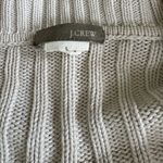 J.Crew Vintage Ivory Ribbed Cotton Polo Collar Sweater Size Large Photo 4