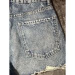 ZARA Blue Distressed High Rise Shorts Size 8 NWT Ripped Fray Destroy Photo 7