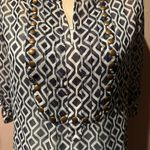 See Through 1/2 Sleeve Blouse with Matching Tank Blue Size XS Photo 1