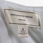 Moulinette Soeurs Blue White Striped Lace Inset Fit & Flare Midi Dress Size 6 Photo 7