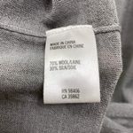 Theory  Gray Wool Silk Long Sleeve Boatneck Knit Mini Dress Photo 3