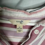 Terra & Sky  Women's Pink Striped Button Down Shirt1X Photo 4
