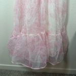 NWT Shein Mod Milkmaid Bustier Floral Chiffon Midi Dress White/Pink XS Pink Photo 6