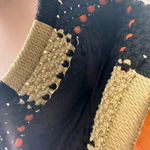 Handmade Black and Beige Crochet Bag Photo 2