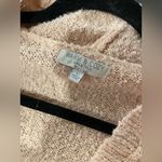 Warm & Cozy Size L Hooded Open Front Light Pink Boucle Knit Cardigan Sweater Size L Photo 7