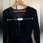 J.Crew  Velvet long sleeve shirt peplum style black size 8 holiday chic elegant Photo 2