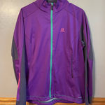 Salomon  Women's Wind Breaker Purple Ski Jacket XL Nordic Cross Country Photo 0