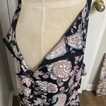Sexy Asymmetrical Floral Paisley Print Ruffled Skirt w/ Side Zipper Pink Size L Photo 6