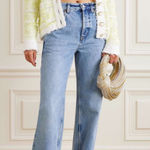 Balmain Yellow and White Tweed Cardigan 42 FR 10 US DF1KL106KG71 Photo 0