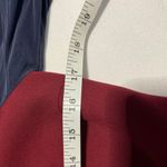 Roksanda Women's size 10 colorblock keyhole long sleeve blouse maroon blue Red Photo 6