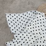 The Pyramid Collection Women’s Polka Dot Ruffle Tiered Mini Dress in White 2X Photo 8