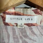Urban Outfitters UO Little Lies Linen Zebra Print Mini Shirt Dress Women's Small Red Photo 5