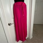 Adrianna Papell Pink silky flowy boho wide leg pants Photo 3