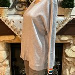 Anthropologie Needle Gray Cashmere Rainbow Varsity Striped Sweater Photo 7