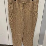 kim rogers Tan Straight Linen Pants Photo 0