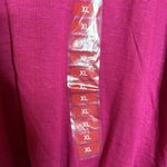 NWT Status By Chenault Twist Knot Textured Top Fuschia Blouse 3/4 Sleeve Size XL Pink Photo 3