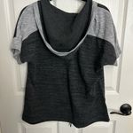 Champion  Charcoal and Light Gray Short-Sleeve Hoodie Slouchy Comfy Soft NWT M Photo 3