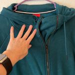 Nike Women’s Full Zip Asymmetrical Modern Cape Jacket Hoodie Teal Size Large Photo 2