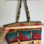 LA BAGZ Quilted Tote BagMulticolor Patterned Large Travel Beach Shoulder Handbag Red Photo 4