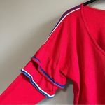 Love by Design ✨  Red Ruffle Sleeve Cropped Knit Sweater Small Photo 5