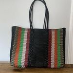 Waterproof Beach tote basket multicolor with black mexican basket Photo 6