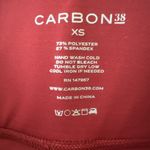 Carbon 38  Pants Womens XS Red Crochet Dhalia High Rise Legging Workout Athleisure Photo 4