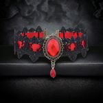 Black/Red Lace Necklace Collar‎ Choker Retro Style Cosplay Fashion Jewelry Black Photo 14