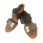 Sofft All Leather Metallic Adjustable Strap s Sandals Sz 9.5 Black Photo 0