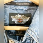 Harley Davidson Vintage  Sleeveless Denim Shirt Size XL Photo 7