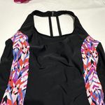 Catalina 3X (22W-24W) Black With Multi Color TrimOne Piece Swimsuit Strappy Back Photo 4