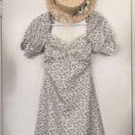 Korean fashion Floral Puff Sleeve Dress Black Photo 1