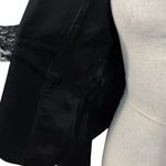 Bloomingdale’s Petite SZ 6P Wool Blazer Jacket Lined Collared Lace Accents Black Photo 8