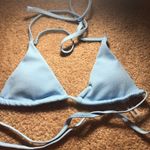 SheIn Light Blue Ribbed Bikini Top Photo 0