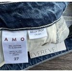 AMO Denim Chloe Crop Pant in Crush Size 27 Bella Crop High Rise Straight Ankle Blue Photo 12
