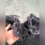 Abercrombie & Fitch high rise mom Black Denim Frayed Shorts Photo 6