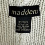 Madden NYC Womens Ruana Sweater OS Cream Open Front Fringe Cable Knit Poncho Size undefined Photo 7