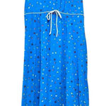 Vintage 1970's Baby Doll‎ Floral Blue Dress Size Medium Feminine Romantic Prarie Photo 0