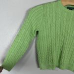 Lauren Ralph Lauren Womens MPetite Green Cable Knit Sweater Cotton Pullover Size undefined Photo 2