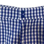 Unique Vintage Women’s High Rise Gingham Shorts in Blue/White Size XL Photo 2